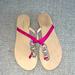 Nine West Shoes | Nine West Sandals, Flat, Size 7.5, Bright Pink, Like New. | Color: Pink | Size: 7.5