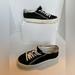 Madewell Shoes | Madewell Sidewalk Low Top Sneakers Shoes Leather Suede Womens Calf Hair Sz 8 M | Color: Black/White | Size: 8