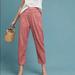 Anthropologie Pants & Jumpsuits | Anthropologie Pants Womens Xs Red Cotton Spacedyed Pull On Cotton Jogger Tapered | Color: Red | Size: Xs