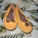 Anthropologie Shoes | Anthropologie Trinket Pilcro Letterpress Suede Flats Shoes 6.5 | Color: Orange/Yellow | Size: 6.5