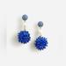 J. Crew Jewelry | J. Crew Crystal Burst And Freshwater Pearl Drop Earrings | Color: Blue/Gold | Size: Os