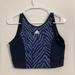 Adidas Intimates & Sleepwear | Adidas Women’s Athleisure Tops Racer Back Cropped Sport Bra Size S Blue Zebra | Color: Blue | Size: S