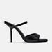 Zara Shoes | High Heeled Fabric Sandals | Color: Black | Size: 10