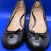 Tory Burch Shoes | New Tory Burch Chelsea Black Leather Black Logo/Bow Round Toe 2" Wooden Wedge | Color: Black/Brown | Size: 7