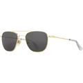 AO Original Pilot Sunglasses Gold Frame 57 mm Gray AOLite Nylon Lenses Standard Temple Polarized 738921549789