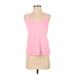 Trafaluc by Zara Active Tank Top: Pink Activewear - Women's Size Small