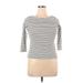 Lands' End Long Sleeve Top Ivory Boatneck Tops - Women's Size Small