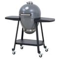 Sunjoy Steel Freestanding Wood Pizza Oven Steel in Gray | 46.46 H x 46.22 W x 25.75 D in | Wayfair A504002324