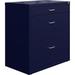 Lorell Soho 30" Wide Pencil Drawer Lateral File Cabinet Metal/Steel in Blue | 31.8 H x 30 W x 17.6 D in | Wayfair LF318BBNY