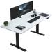 VIVO Electric x Stand Up Up Desk, Dark Walnut Table Top, Bamboo in Black | 60 W x 30 D in | Wayfair DESK-KIT-1B6W-30