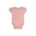 Cloud Island Short Sleeve Onesie: Pink Polka Dots Bottoms - Size 0-3 Month