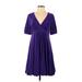 Essentials by ABS Casual Dress: Purple Dresses - Women's Size Medium