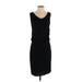 Bordeaux Casual Dress - Sheath: Black Solid Dresses - Women's Size Small