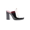 Dorateymur Mule/Clog: Slip-on Chunky Heel Casual Black Shoes - Women's Size 37 - Almond Toe