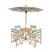 Bayou Breeze Luedtke Outdoor 6 Piece Dining Set Wood in Green/Brown | Wayfair 254653CF461E4FB4AAF7ADDE6DC1D314