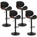 Corrigan Studio® Lolah Swivel Adjustable Height Bar Stool Metal in Black/Brown | 20.5 W x 18.5 D in | Wayfair F53F562EEC1B487EB964E0A684EBEF18