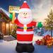 The Holiday Aisle® Christmas Inflatable 8 FT Standing Santa Clause Christmas Decorations Cute Inflatable Santa Claus in Red/White | Wayfair