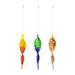 Arlmont & Co. Sahai Multi-Color Hanging Artglass Outdoor Ornament, 3 Glass in Green/Orange/Yellow | 7.09 H x 4.72 W x 4.72 D in | Wayfair