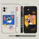 Coque de téléphone avec dragonne pour Samsung chat Tom et caution dessin animé A54 A34 A73