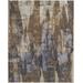 "Takara Casual Abstract, Brown/Blue/Ivory, 5' x 7'-6"" Area Rug - Feizy CLOR39K6BLUTANE70"