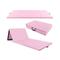 Costway 4-Panel PU Leather Folding Exercise Mat with Carrying Handles-Pink