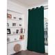 Rideau occultant total velours vert 135 x 260