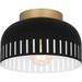 Quoizel 11 Inch 1 Light Flush Mount - QFL6208MBK