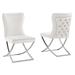 Best Master Furniture Leanne Velvet Upholstered Tufted Side Chairs - N/A