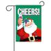 Stonehouse Collection Cheers! Christmas Garden Flag - 12.5" x 18" - Double Sided Flag - Santa Cheers Home Decor