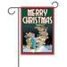 Stonehouse Collection Merry Christmas Garden Flag - 12.5" x 18" - Double Sided Flag - Spare Reindeer Funny Flag
