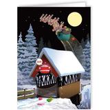 Stonehouse Collection-Christmas Cards Boxed with Envelopes, Funny Santa Holiday Greeting Card, Boxed Christmas Cards - Set of 18