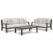 Signature Design by Ashley Tropicava Taupe/White 3-Piece Outdoor Seating Package - 83"W x 35"D x 36"H