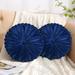 Pumpkin Pleated Round Throw Pillows 14.5" Diameter