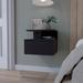 Floating Nightstand with 2-Tier Shelf and 1-Drawer