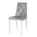 Set of 2 Modern Luxury Velvet Dinning Chairs with Chrome Legs