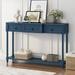 Entryway Table Modern 52"L Console Table with Projecting Drawers and Long Shelf for Storage, for Living Room, Entryway - Hallway