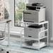 Large 3 Tier Printer Table with Adjustable Storage Shelf with Wheels