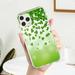 For Samsung A67 Case Green Shamrock Pattern Cell Phone Case Slim Fit Cover Protective Cell Phone Case for Girls Kids Women Phone Cases