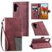 Splicing Wallet Case for Samsung Galaxy S24 Wrist Strap Card Slots PU Leather Wallet Protection Case Magnetic Closure Stand Flip Case Cover for Samsung Galaxy S24 Winered