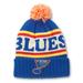 Men's American Needle Blue/White St. Louis Blues Pillow Line Cuffed Knit Hat with Pom