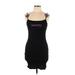 Shein Casual Dress - Mini Scoop Neck Sleeveless: Black Graphic Dresses - Women's Size 12