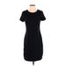 Old Navy Casual Dress - Sheath Crew Neck Short sleeves: Black Print Dresses - Women's Size Small