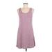 Olivia Rae Casual Dress - A-Line: Burgundy Stripes Dresses - New - Women's Size Large