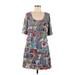 Isle Apparel Casual Dress: Purple Print Dresses - Women's Size Medium