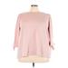 Max Studio Pullover Sweater: Pink Print Tops - Women's Size 3X