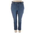 Tommy Hilfiger Jeggings - High Rise Skinny Leg Boyfriend: Blue Bottoms - Women's Size 24 Plus - Dark Wash