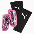 PUMA Ultra Flex Sleeve Football Shin Guards, Poison Pink/White/Black, size Large