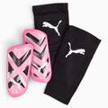 PUMA Ultra Twist Sleeve Football Shin Guards, Poison Pink/White/Black, size Large