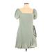 A Love Like You Casual Dress: Green Solid Dresses - Women's Size Large