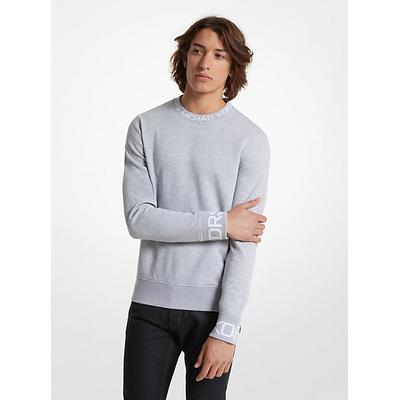 Michael Kors Logo Tape Cotton Blend Sweater Grey S